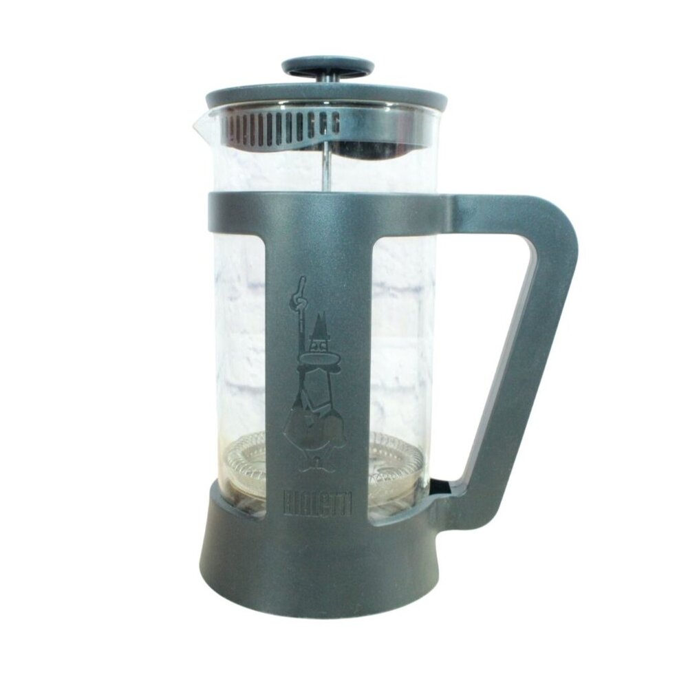Bialetti French Coffee Press Black Modern Design with Glass Spoon